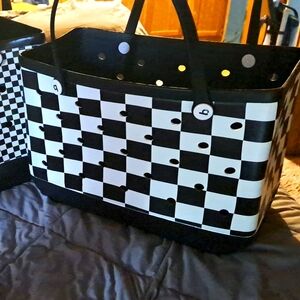 Checkerboard bogg bag large print
